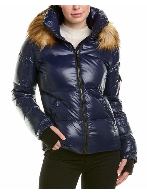 S13 Women's Kylie Down Puffer Jacket with Faux Fur Trimmed Hood