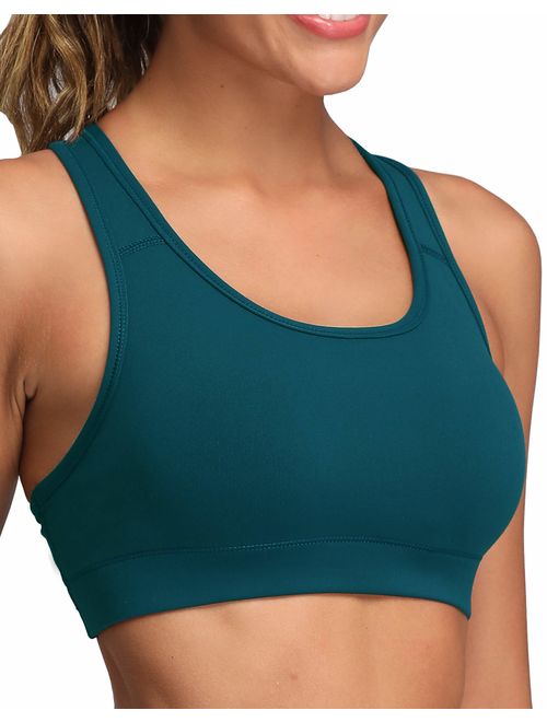 Oalka Women's Racerback Sports Fitness Support Workout Running Bras