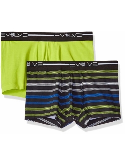 EVOLVE Men's Cotton Stretch No Show Trunk Underwear Multipack