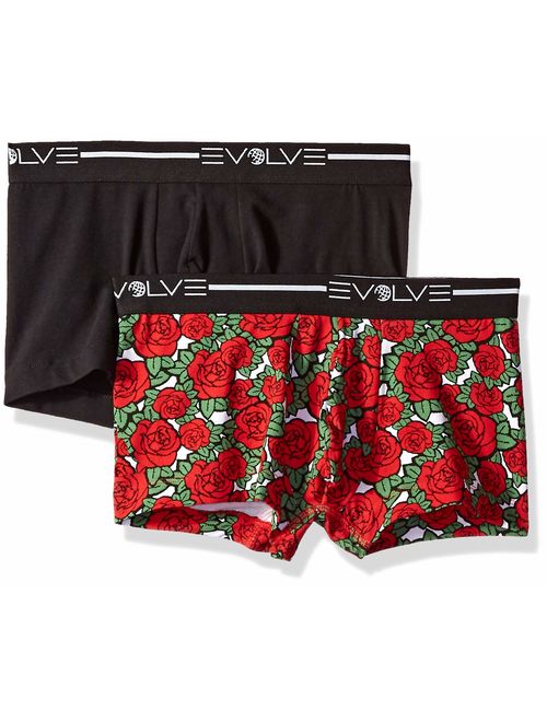 EVOLVE Men's Cotton Stretch No Show Trunk Underwear Multipack