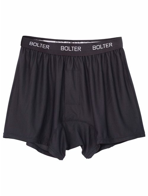 Bolter Men's Cotton Solid  4 Pack Performance Boxers Shorts