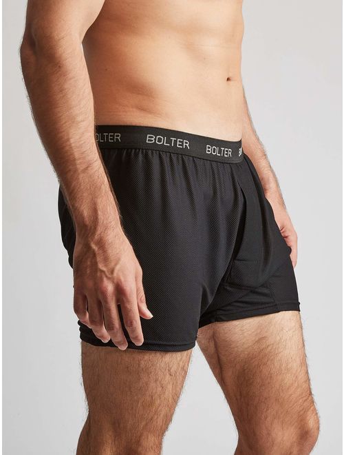 Bolter Men's Cotton Solid  4 Pack Performance Boxers Shorts