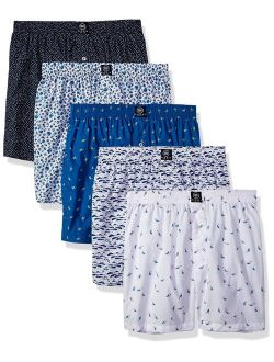 Badger Smith Men's 5 - Pack and 3 - Pack Cotton Print Multicolor Boxer Shorts