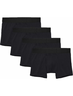 Tommy John Men's Cotton Basics Trunk - 4 Pack - Comfortable Lightweight Soft Underwear for Men