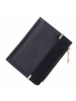 GEEAD Small Wallets for Women Bifold Slim Coin Purse Zipper ID Card Holder