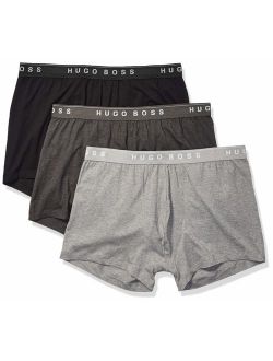 Men's 3-Pack Cotton Solid Elastic Waist Trunk