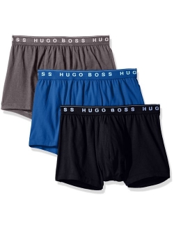 Men's 3-Pack Cotton Solid Elastic Waist Trunk