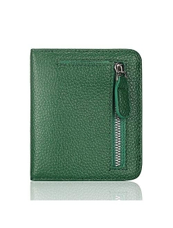 FUNTOR Leather Wallet for women, Ladies Small Compact Bifold Pocket RFID Blocking Wallet for Women