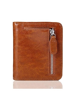 FUNTOR Leather Wallet for women, Ladies Small Compact Bifold Pocket RFID Blocking Wallet for Women