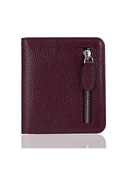 FUNTOR Leather Wallet for women, Ladies Small Compact Bifold Pocket RFID Blocking Wallet for Women