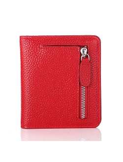 FUNTOR Leather Wallet for women, Ladies Small Compact Bifold Pocket RFID Blocking Wallet for Women