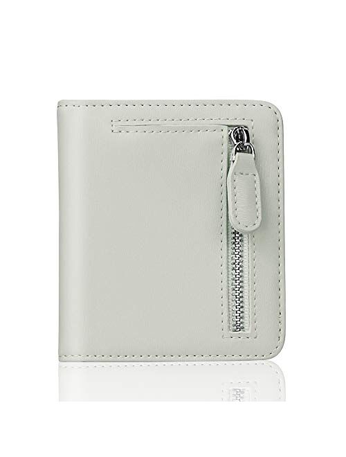 FUNTOR Leather Wallet for women, Ladies Small Compact Bifold Pocket RFID Blocking Wallet for Women