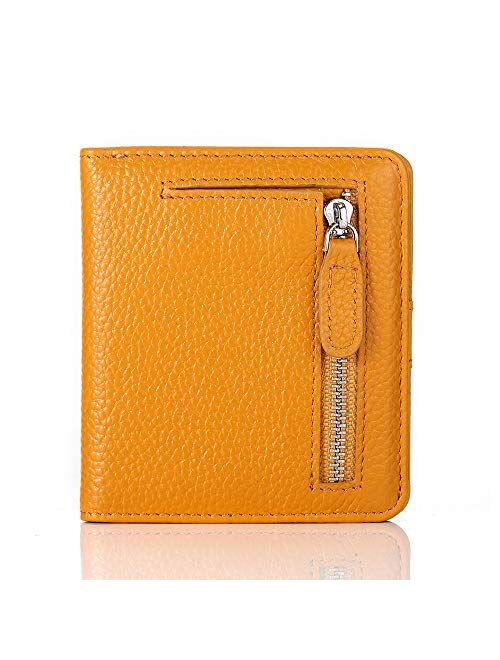 FUNTOR Leather Wallet for women, Ladies Small Compact Bifold Pocket RFID Blocking Wallet for Women