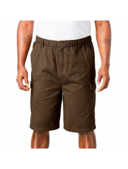 Boulder Creek Men's Big and Tall 9" Full Elastic Waist Single Pocket Cargo Shorts