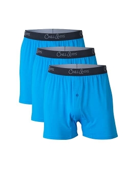 Chill Boys Soft Bamboo Mens Boxers 3 Pack - Cool, Comfortable Bamboo Underwear