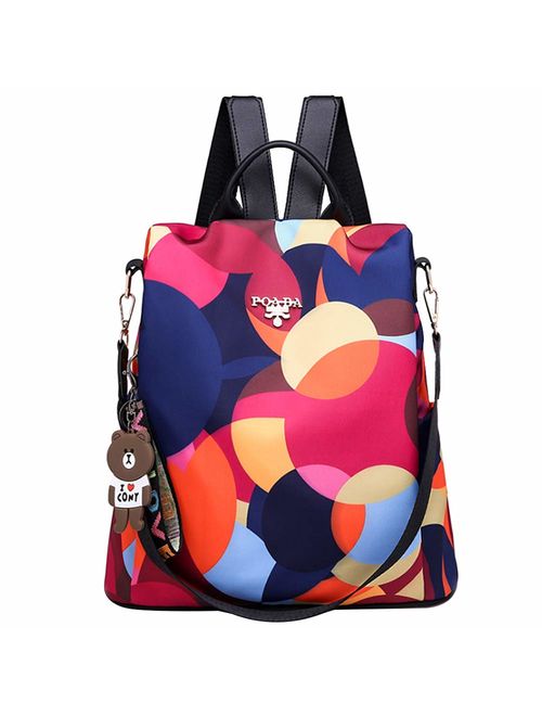 Clara Camouflage Women Mini Backpack Nylon Leisure Daypack Printed Shoulder Bag Handbag Purse