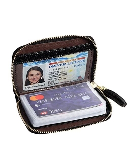 Yuhan Pretty Womens Credit Card Holder Wallet RFID Leather Small ID Card Case