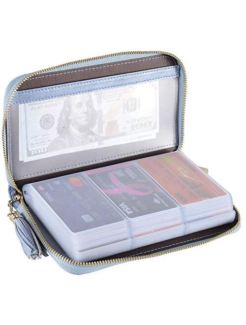 Yuhan Pretty Womens Credit Card Holder Wallet RFID Leather Small ID Card Case