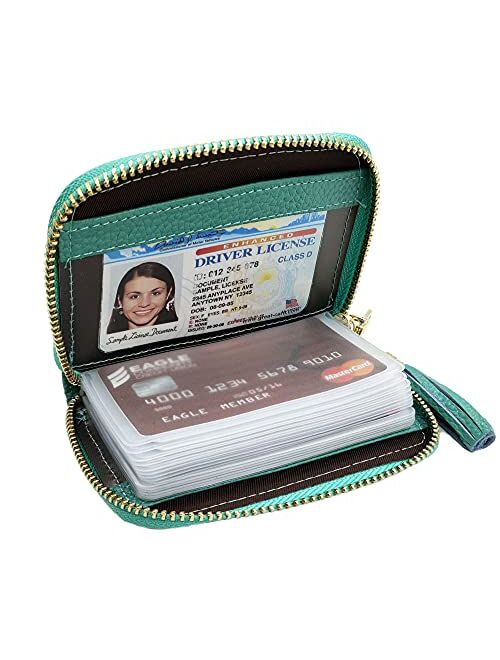 Yuhan Pretty Womens Credit Card Holder Wallet RFID Leather Small ID Card Case