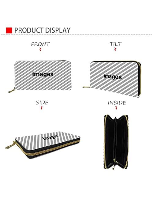 FOR U DESIGNS Women Zip Around Long Wallet PU Phone Clutch Travel Card Holder Purse