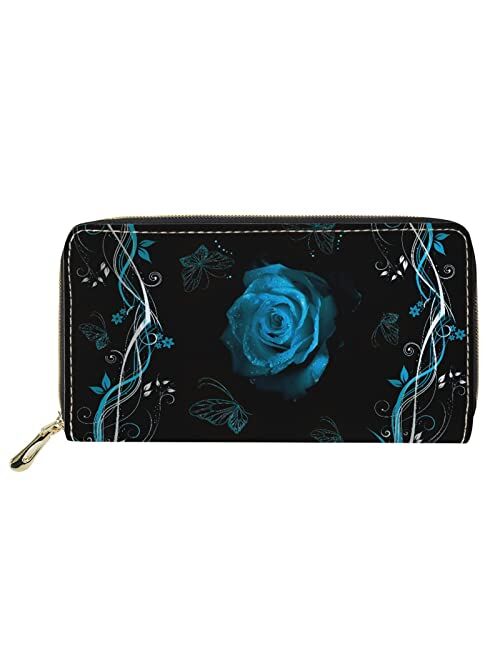 FOR U DESIGNS Women Zip Around Long Wallet PU Phone Clutch Travel Card Holder Purse