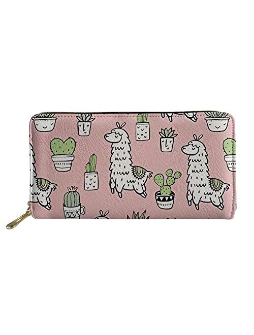 FOR U DESIGNS Women Zip Around Long Wallet PU Phone Clutch Travel Card Holder Purse