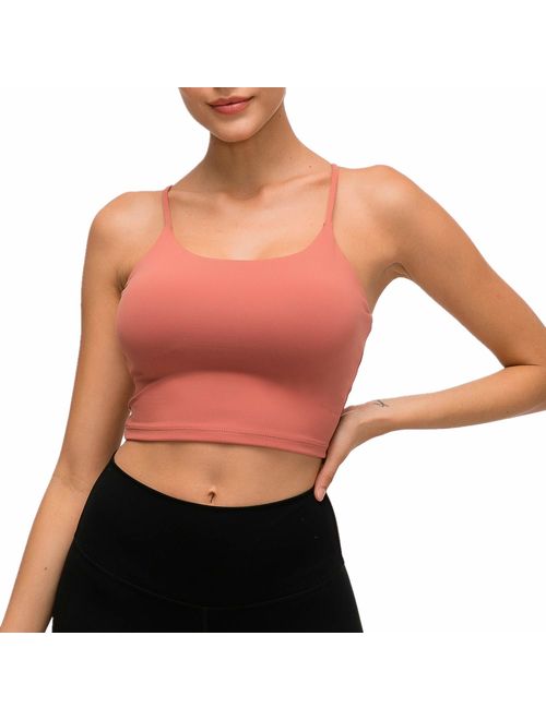 Lemedy Padded Sports Bra Fitness Workout Yoga Tank Top