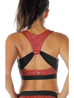 icyzone Workout Sports Bras for Women - Fitness Athletic Exercise Running Bra Yoga Tops