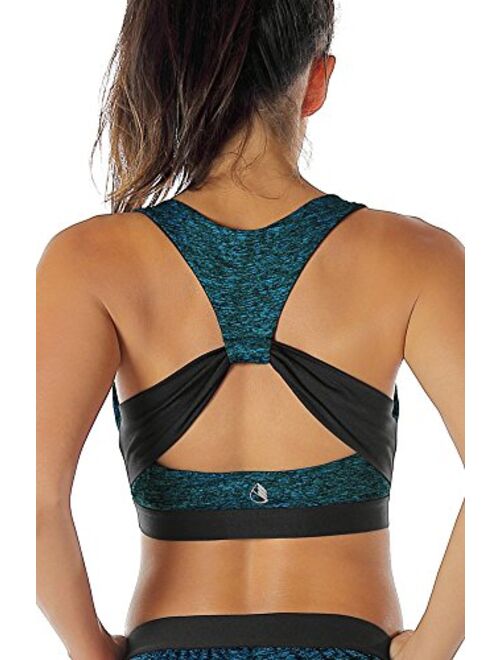 icyzone Workout Sports Bras for Women - Fitness Athletic Exercise Running Bra Yoga Tops