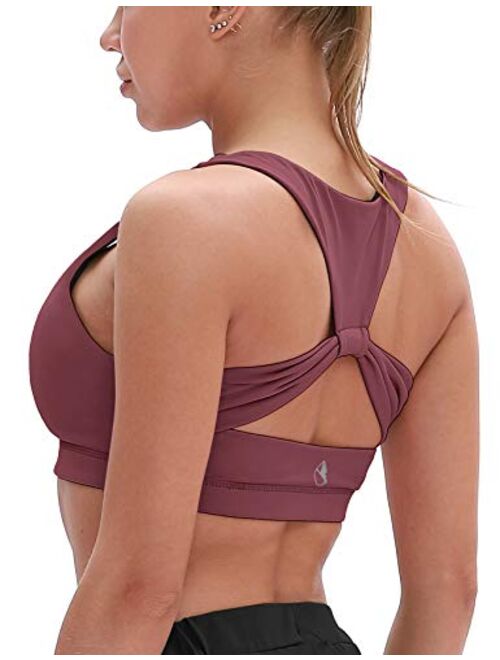 icyzone Workout Sports Bras for Women - Fitness Athletic Exercise Running Bra Yoga Tops