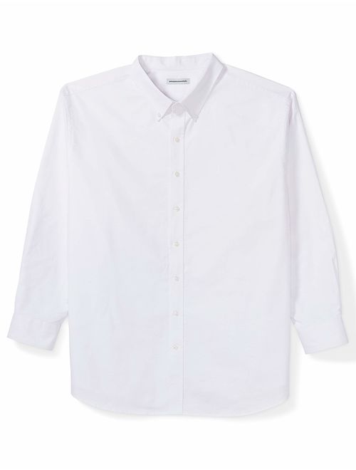 Amazon Essentials Men's Big and Tall Long-Sleeve Oxford Shirt fit by DXL