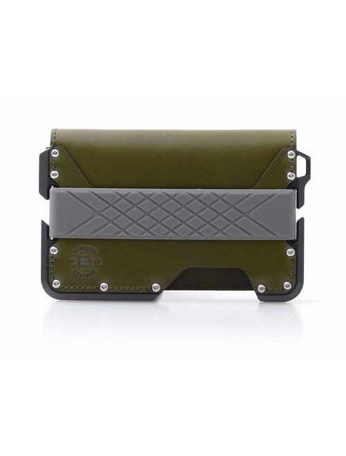 Dango D01 Dapper EDC Wallet - Made in USA - Genuine Leather, CNC Alum, RFID Blocking