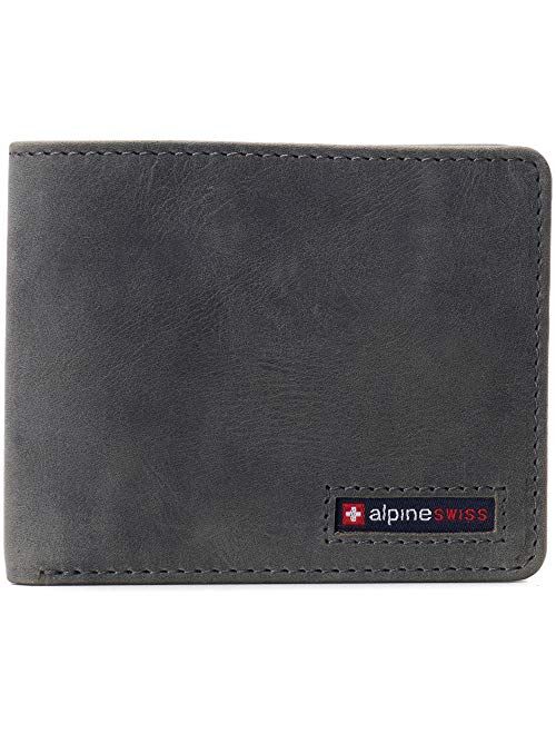 Alpine Swiss RFID Connor Passcase Bifold Wallet For Men Leather