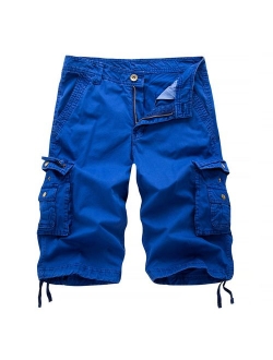 Leward Men's Cotton Twill Outdoor Wear Lightweight Cargo Shorts