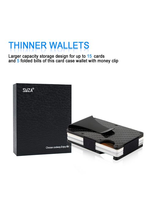 Carbon Fiber Wallet,Slim Wallet & RFID Blocking Front Pocket Wallet, Minimalist Wallet for Men And Women