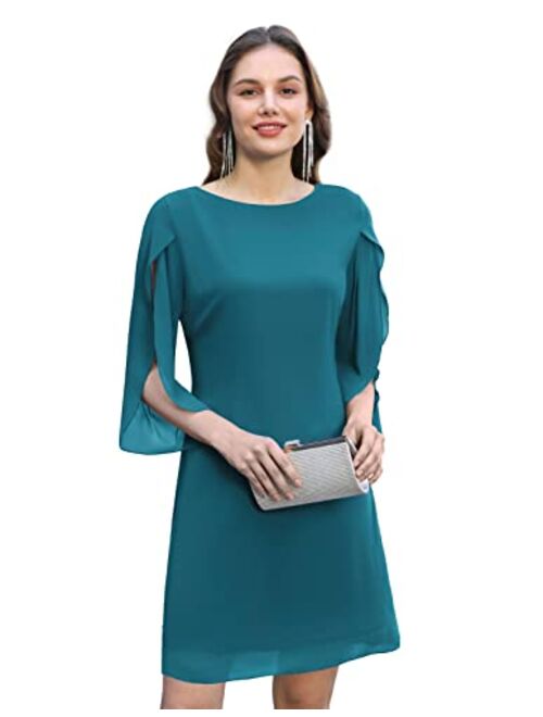 GRACE KARIN Women Loose Chiffon Dress Elegant Evening Dress for Cocktail Party