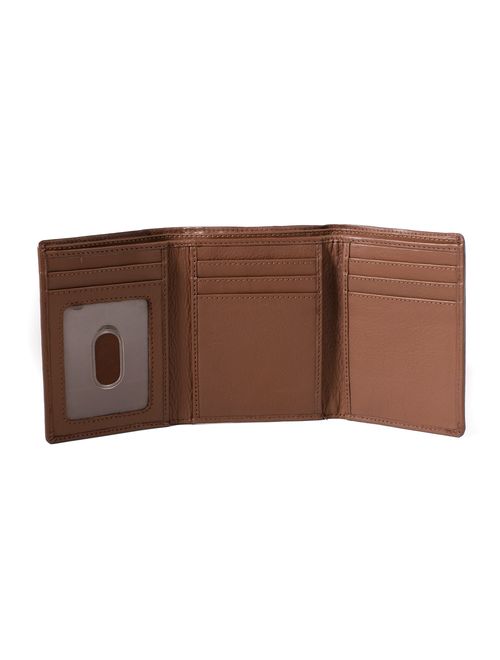 Extra Capacity Trifold Wallet for Men - RFID Blocking Genuine Leather Wallet