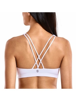 Women's Low Impact Wirefree Padded Yoga Sports Bra Strappy Back Activewear for Women