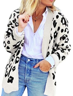 Womens Open Front Long Sleeve Thin Knit Cardigan Sweater S-XXL