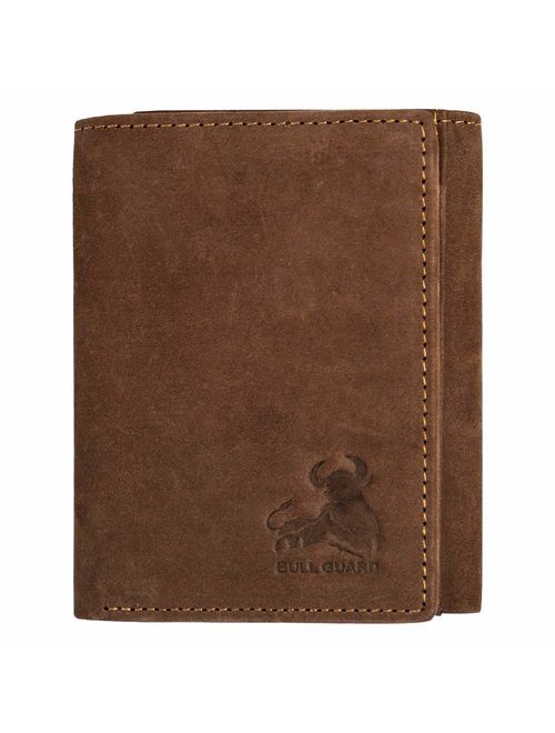 Buy Bull Guard RFID Genuine Leather Trifold Wallets for Men ID Window ...