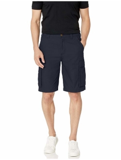 Men's Cotton Solid Relaxed Fit Zip Fly Workwear 11 Cargo Short