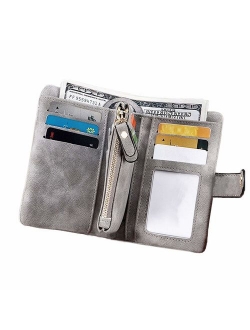 Ladies Wallet RFID Blocking Women Leather Wristlet Clutch Card Coin Purse Bifold