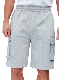 KingSize Men's Big and Tall Fleece 10" Cargo Shorts