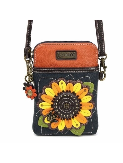 Chala Crossbody Cell Phone Purse-Women Canvas Multicolor Handbag with Adjustable Strap