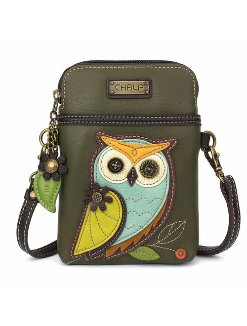 Chala Crossbody Cell Phone Purse-Women Canvas Multicolor Handbag with Adjustable Strap