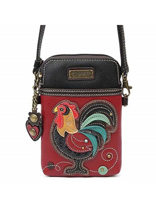 Chala Crossbody Cell Phone Purse-Women Canvas Multicolor Handbag with Adjustable Strap