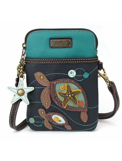 Chala Crossbody Cell Phone Purse-Women Canvas Multicolor Handbag with Adjustable Strap