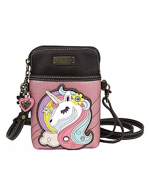 Chala Crossbody Cell Phone Purse-Women Canvas Multicolor Handbag with Adjustable Strap