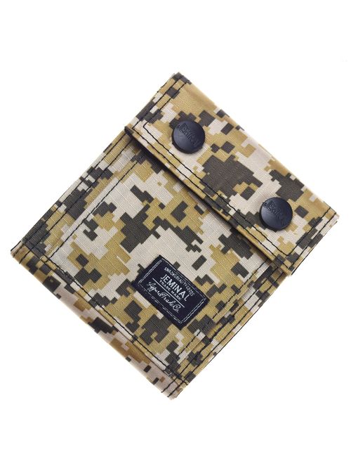 JEMINAL Men's Camo Printed Bifold Wallet Teens Boys Wallets for Kids