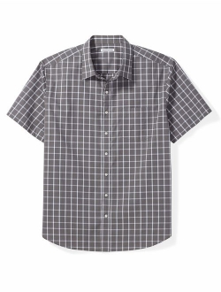 Men's Big and Tall Short-Sleeve Plaid Shirt fit by DXL